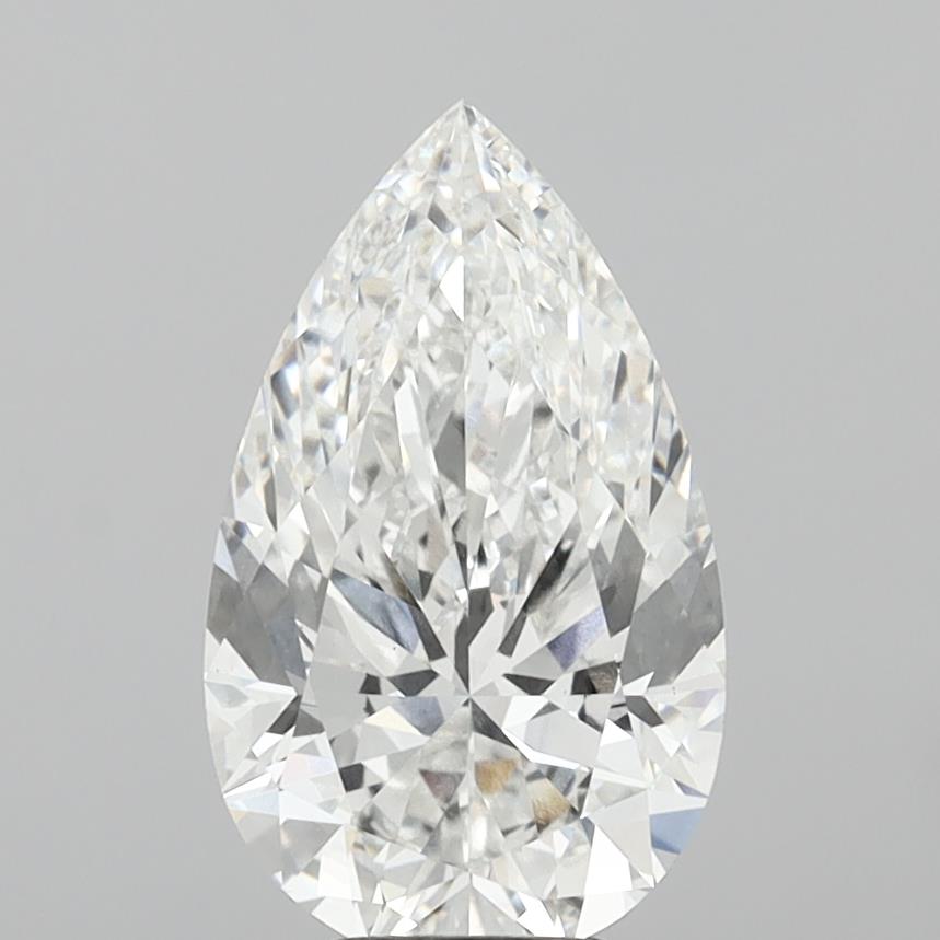 6.07 Carat Pear Shaped, Ideal Cut, E Color, VS1 Clarity, IGI Certified Lab Grown Diamond