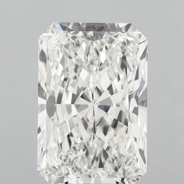 7.50 Carat Radiant Shaped, Excellent Cut, F Color, VVS2 Clarity, IGI Certified Lab Grown Diamond