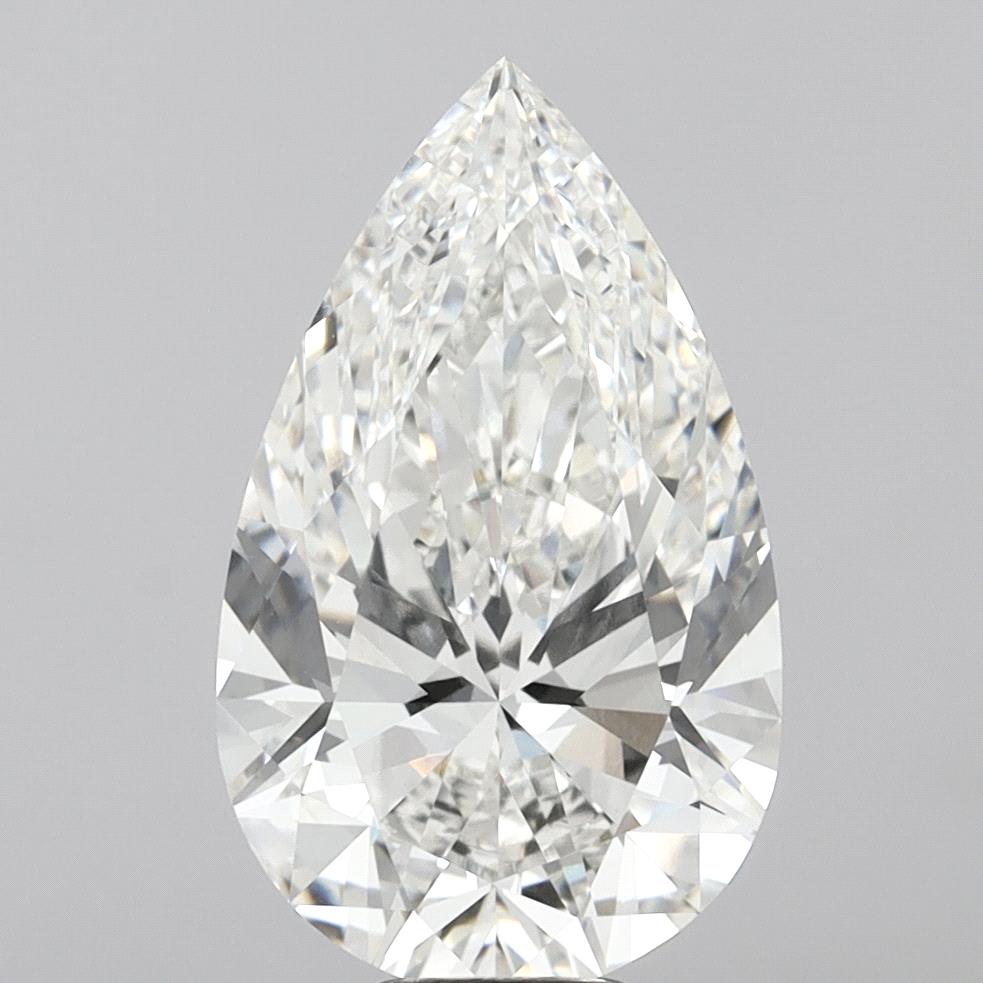9.54 Carat Pear Shaped, Ideal Cut, F Color, VVS2 Clarity, IGI Certified Lab Grown Diamond