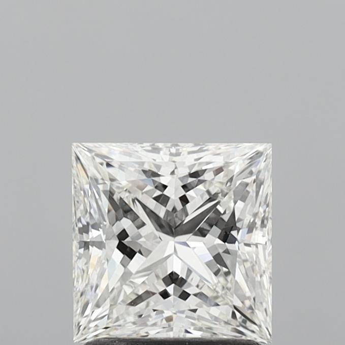 1.46 Carat Princess Shaped, Ideal Cut, H Color, VVS2 Clarity, IGI Certified Lab Grown Diamond