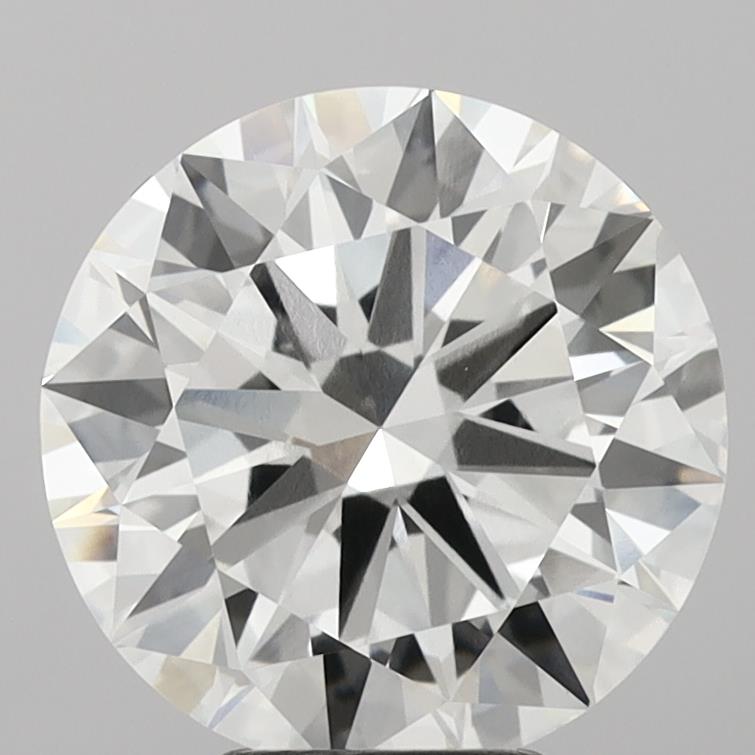 5.09 Carat Round Shaped, Excellent Cut, F Color, VVS2 Clarity, IGI Certified Lab Grown Diamond