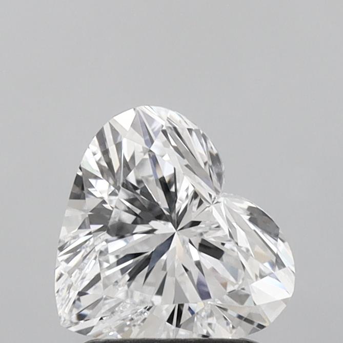 1.50 Carat Heart Shaped, Excellent Cut, D Color, VVS2 Clarity, IGI Certified Lab Grown Diamond