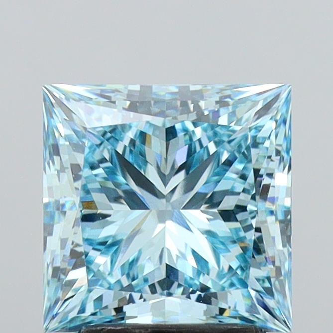 2.95 Carat Princess Shaped, Ideal Cut, VVS2 Clarity, IGI Certified Lab Grown Diamond
