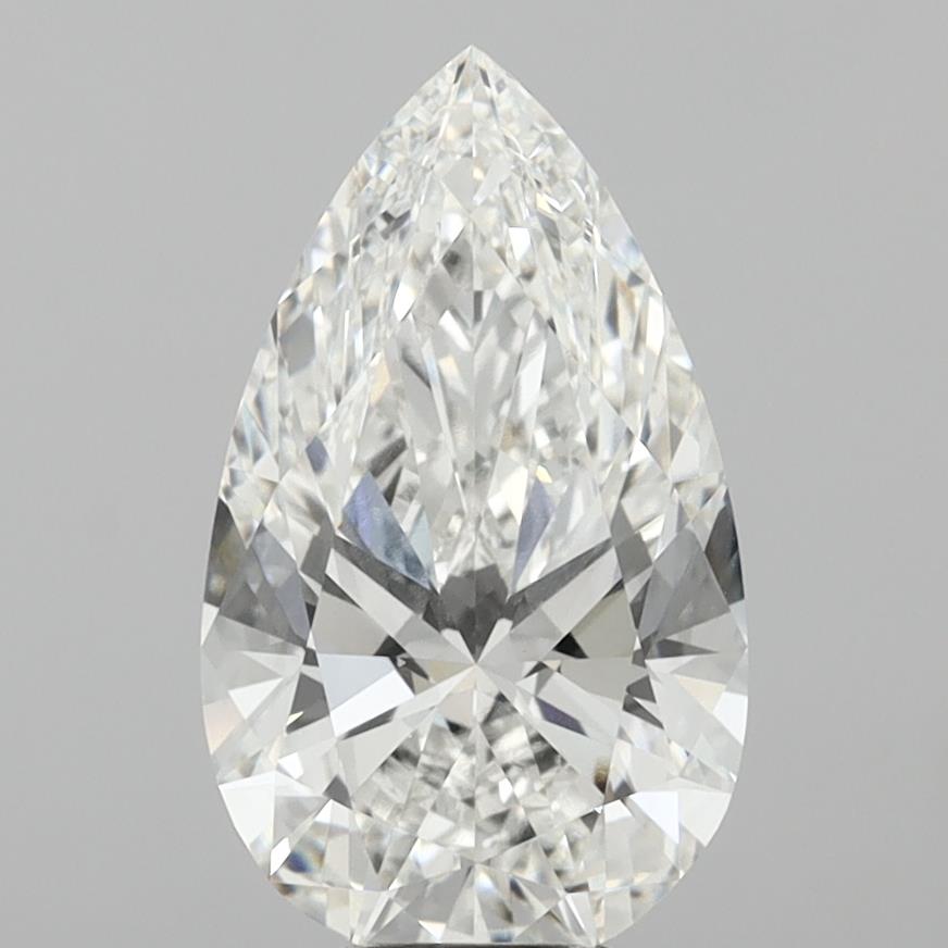 7.08 Carat Pear Shaped, Ideal Cut, F Color, VVS2 Clarity, IGI Certified Lab Grown Diamond