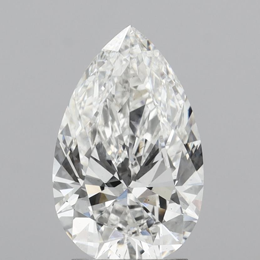 2.58 Carat Pear Shaped, Ideal Cut, F Color, VS2 Clarity, IGI Certified Lab Grown Diamond