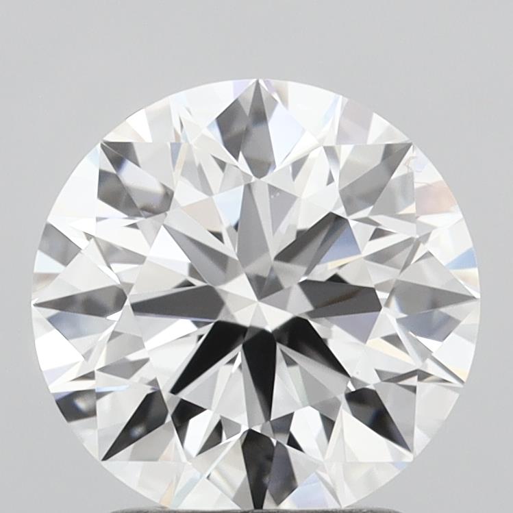 2.03 Carat Round Shaped, Ideal Cut, D Color, VVS2 Clarity, IGI Certified Lab Grown Diamond