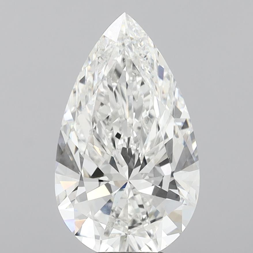 7.02 Carat Pear Shaped, Ideal Cut, F Color, VS1 Clarity, IGI Certified Lab Grown Diamond