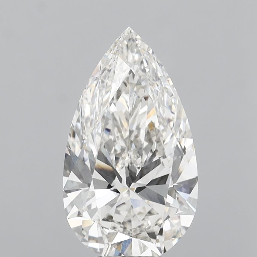 5.03 Carat Pear Shaped, Ideal Cut, G Color, VS1 Clarity, IGI Certified Lab Grown Diamond