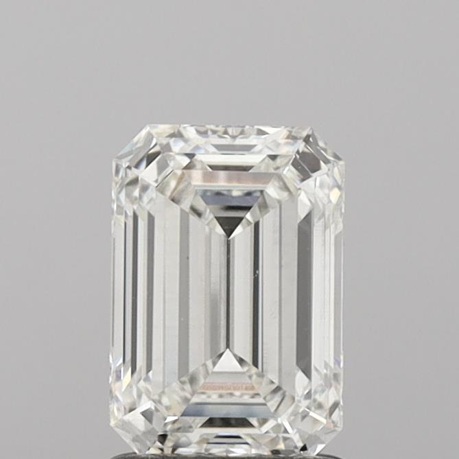 1.53 Carat Emerald Shaped, Ideal Cut, G Color, VVS2 Clarity, IGI Certified Lab Grown Diamond