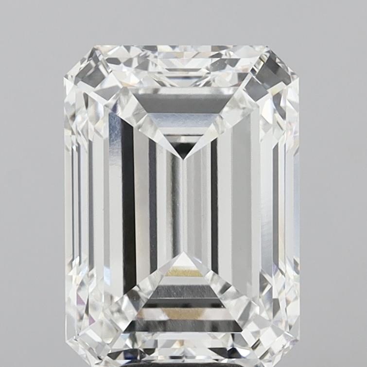 9.58 Carat Emerald Shaped, Ideal Cut, E Color, VVS2 Clarity, IGI Certified Lab Grown Diamond