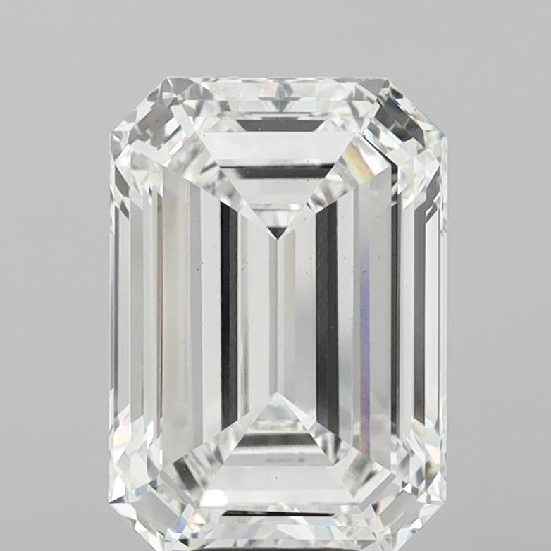 8.03 Carat Emerald Shaped, Excellent Cut, F Color, VS1 Clarity, IGI Certified Lab Grown Diamond