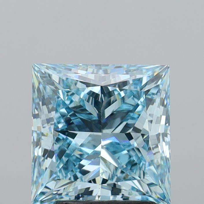 2.84 Carat Princess Shaped, Ideal Cut, VVS2 Clarity, IGI Certified Lab Grown Diamond
