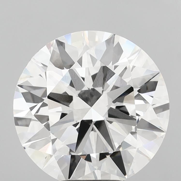 6.06 Carat Round Shaped, Excellent Cut, F Color, VVS2 Clarity, IGI Certified Lab Grown Diamond