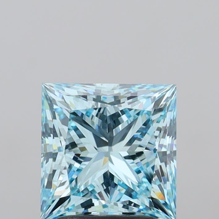 2.35 Carat Princess Shaped, Ideal Cut, VVS2 Clarity, IGI Certified Lab Grown Diamond