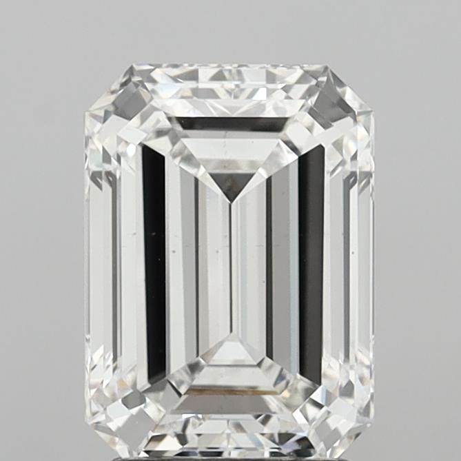 3.08 Carat Emerald Shaped, Ideal Cut, F Color, VS1 Clarity, IGI Certified Lab Grown Diamond