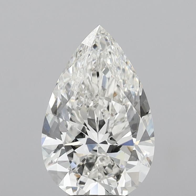 4.07 Carat Pear Shaped, Ideal Cut, G Color, VVS2 Clarity, IGI Certified Lab Grown Diamond