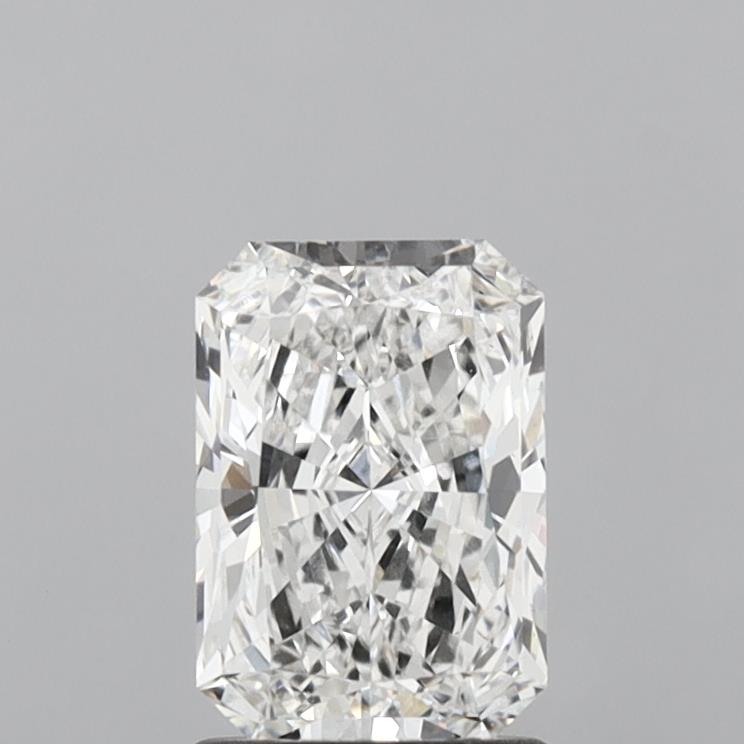1.55 Carat Radiant Shaped, Ideal Cut, E Color, VVS2 Clarity, IGI Certified Lab Grown Diamond