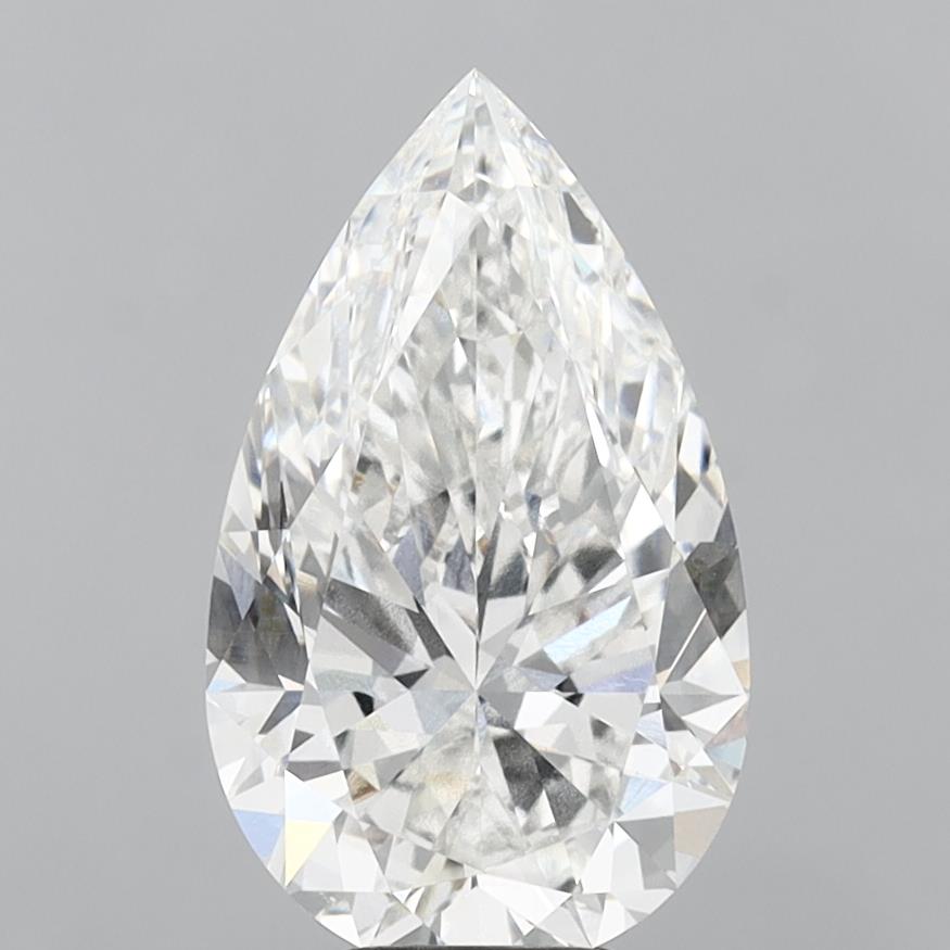 6.72 Carat Pear Shaped, Excellent Cut, E Color, VVS2 Clarity, IGI Certified Lab Grown Diamond
