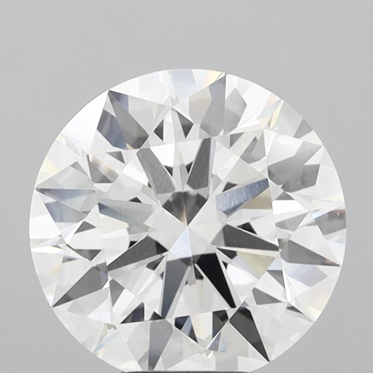 6.07 Carat Round Shaped, Ideal Cut, F Color, VVS2 Clarity, IGI Certified Lab Grown Diamond