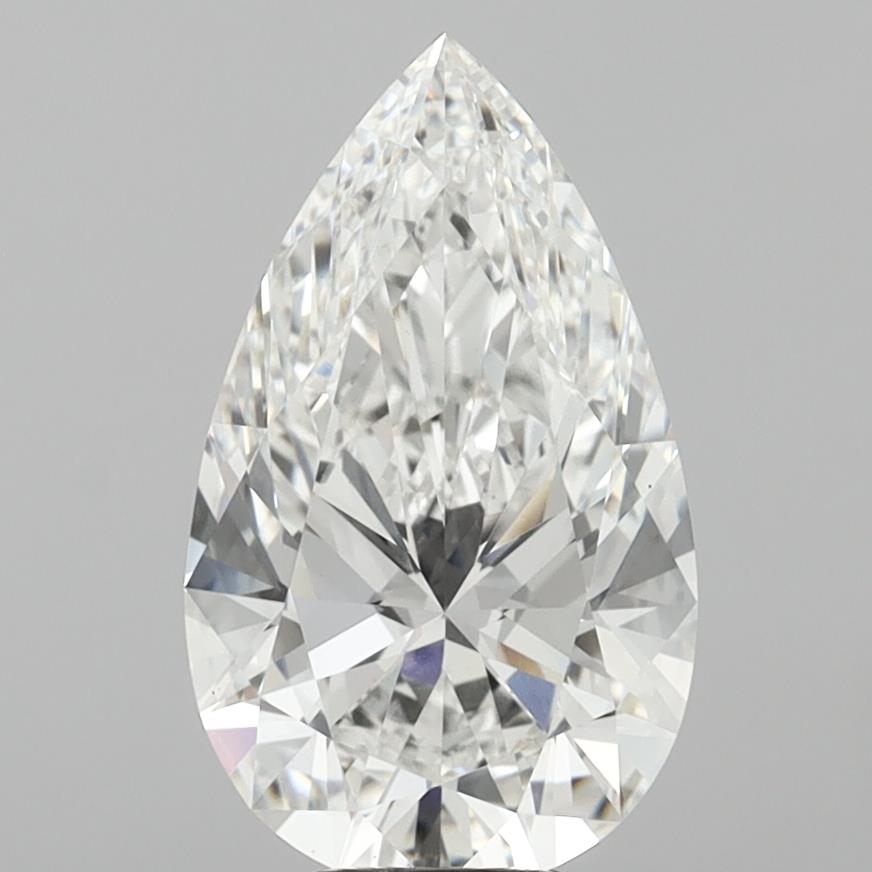 7.09 Carat Pear Shaped, Ideal Cut, E Color, VVS2 Clarity, IGI Certified Lab Grown Diamond