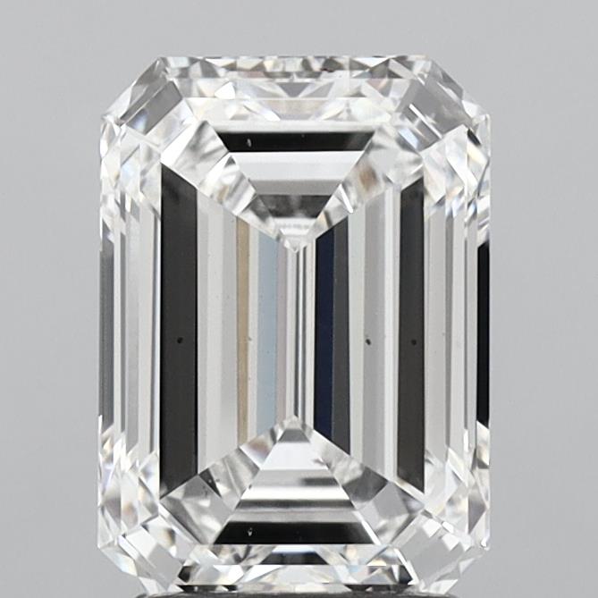 3.03 Carat Emerald Shaped, Ideal Cut, E Color, VS2 Clarity, IGI Certified Lab Grown Diamond