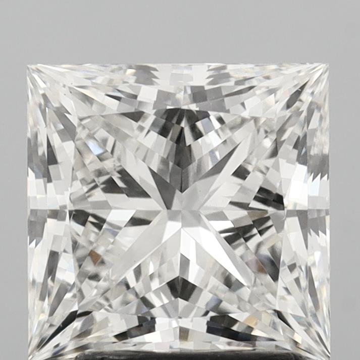 2.54 Carat Princess Shaped, Ideal Cut, G Color, VS1 Clarity, IGI Certified Lab Grown Diamond