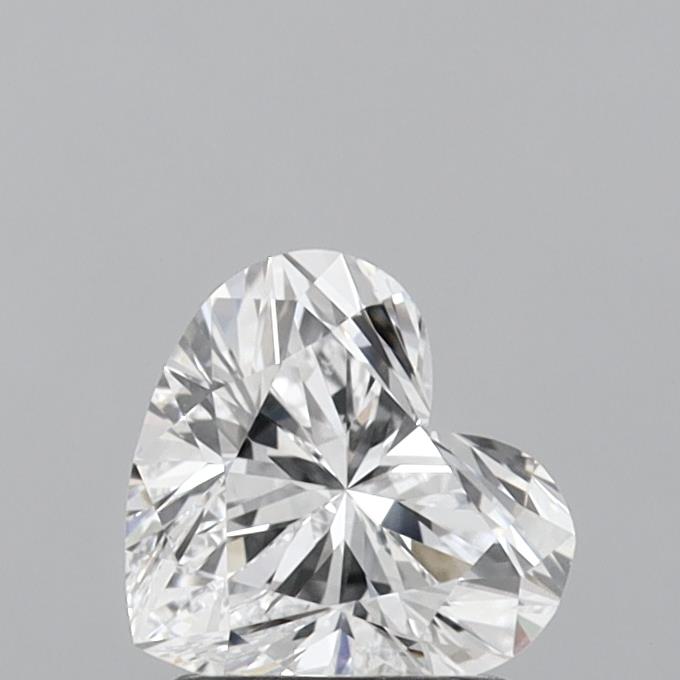 1.34 Carat Heart Shaped, Ideal Cut, D Color, VS1 Clarity, IGI Certified Lab Grown Diamond