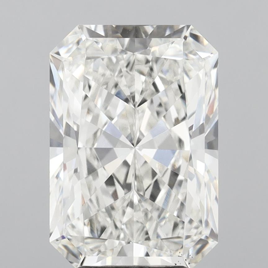 6.07 Carat Radiant Shaped, Ideal Cut, F Color, VS2 Clarity, IGI Certified Lab Grown Diamond