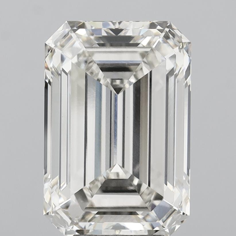 8.10 Carat Emerald Shaped, Ideal Cut, G Color, VVS2 Clarity, IGI Certified Lab Grown Diamond