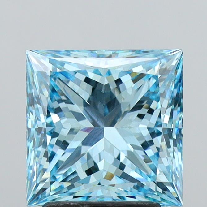 2.93 Carat Princess Shaped, Ideal Cut, VS1 Clarity, IGI Certified Lab Grown Diamond