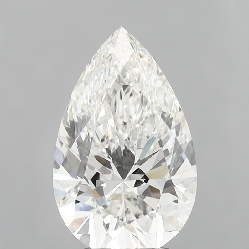 3.41 Carat Pear Shaped, Ideal Cut, G Color, VS1 Clarity, IGI Certified Lab Grown Diamond