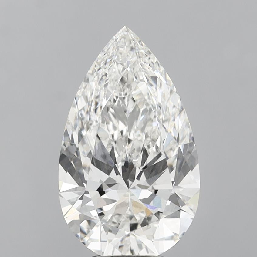 5.09 Carat Pear Shaped, Ideal Cut, G Color, VVS2 Clarity, IGI Certified Lab Grown Diamond