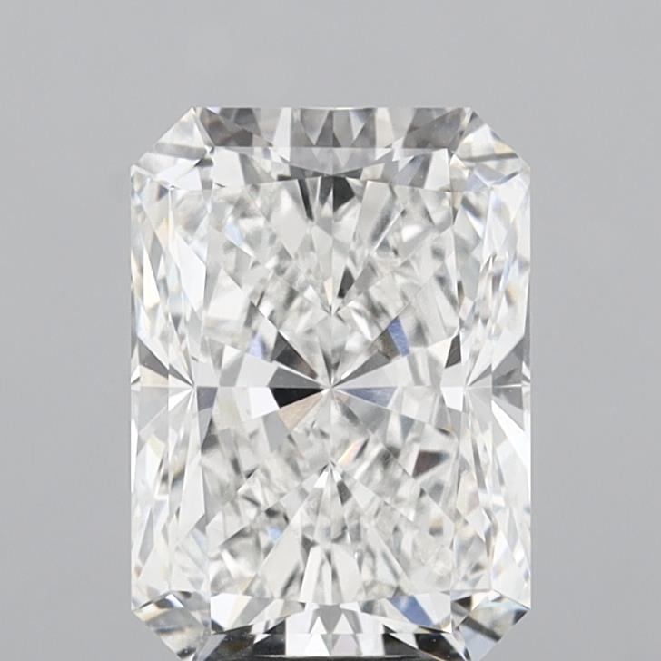 6.56 Carat Radiant Shaped, Excellent Cut, F Color, VVS2 Clarity, IGI Certified Lab Grown Diamond
