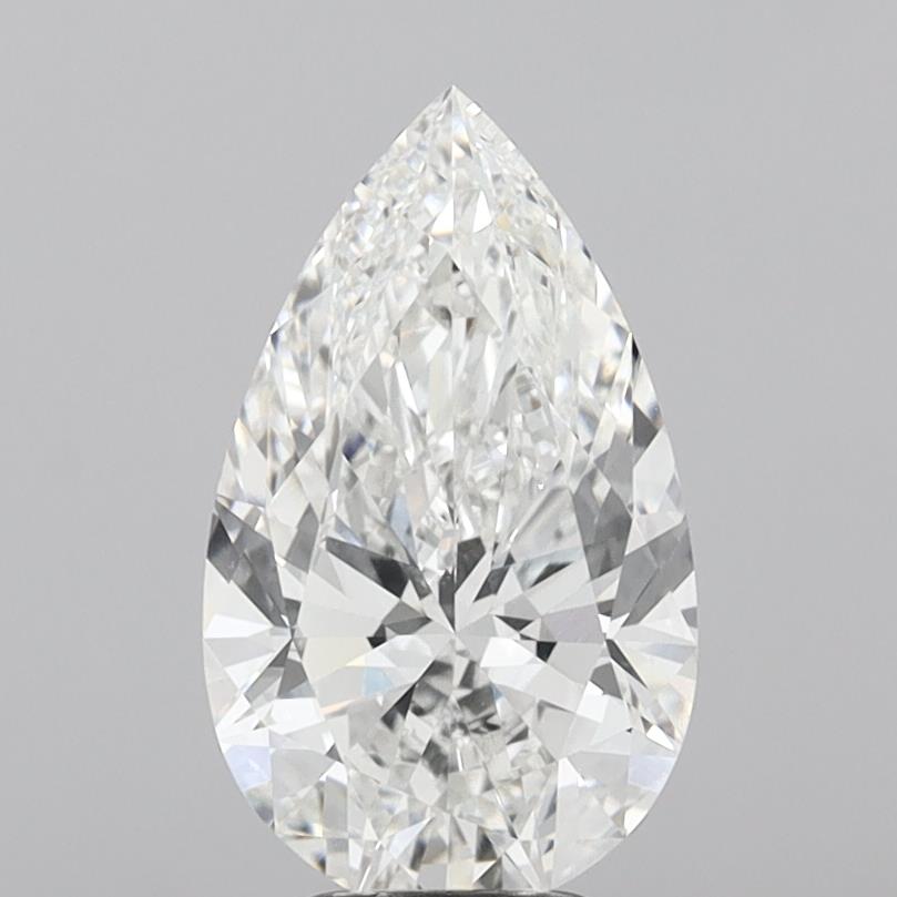 4.89 Carat Pear Shaped, Ideal Cut, E Color, VVS2 Clarity, IGI Certified Lab Grown Diamond
