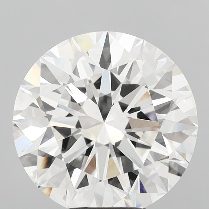 6.04 Carat Round Shaped, Excellent Cut, F Color, VVS2 Clarity, IGI Certified Lab Grown Diamond