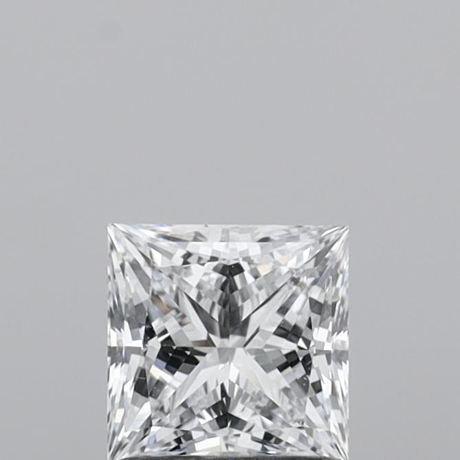 1.07 Carat Princess Shaped, Ideal Cut, F Color, VVS2 Clarity, IGI Certified Lab Grown Diamond