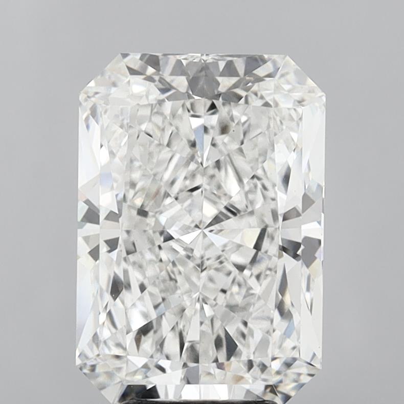 6.56 Carat Radiant Shaped, Ideal Cut, E Color, VS1 Clarity, IGI Certified Lab Grown Diamond