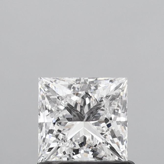 0.96 Carat Princess Shaped, Ideal Cut, D Color, VVS2 Clarity, IGI Certified Lab Grown Diamond
