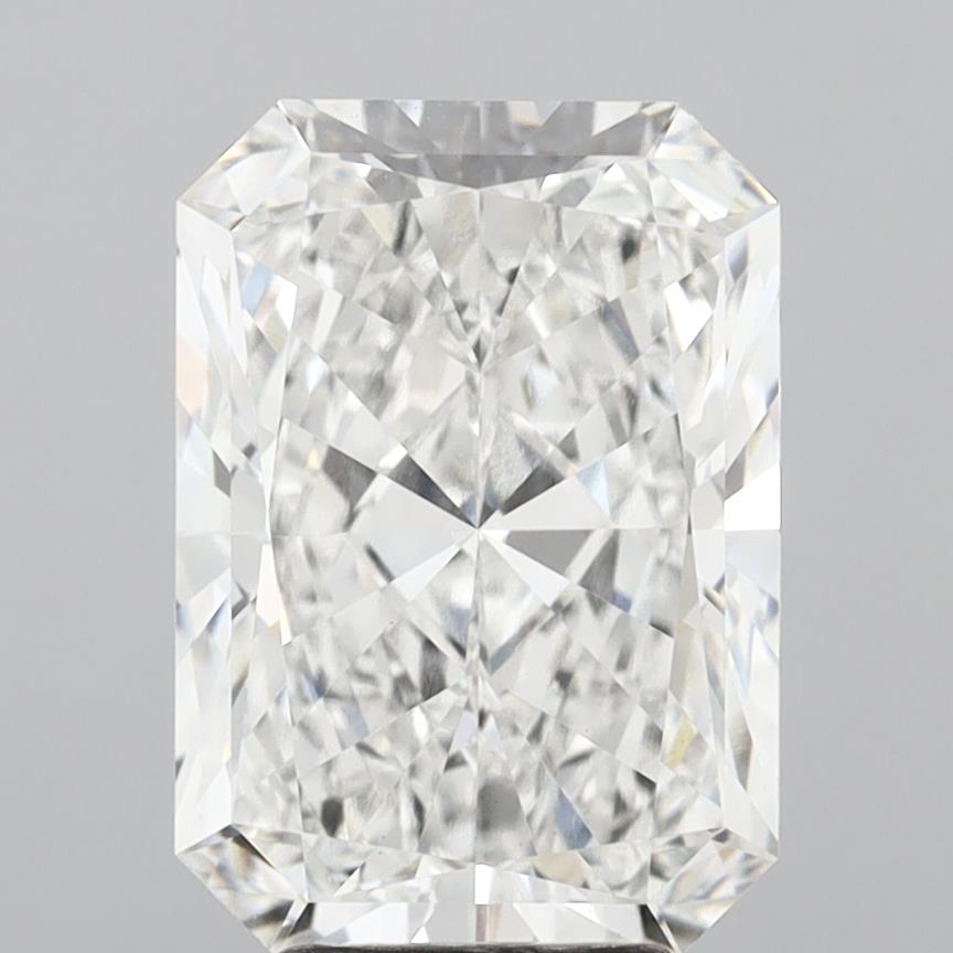 6.10 Carat Radiant Shaped, Excellent Cut, E Color, VVS2 Clarity, IGI Certified Lab Grown Diamond