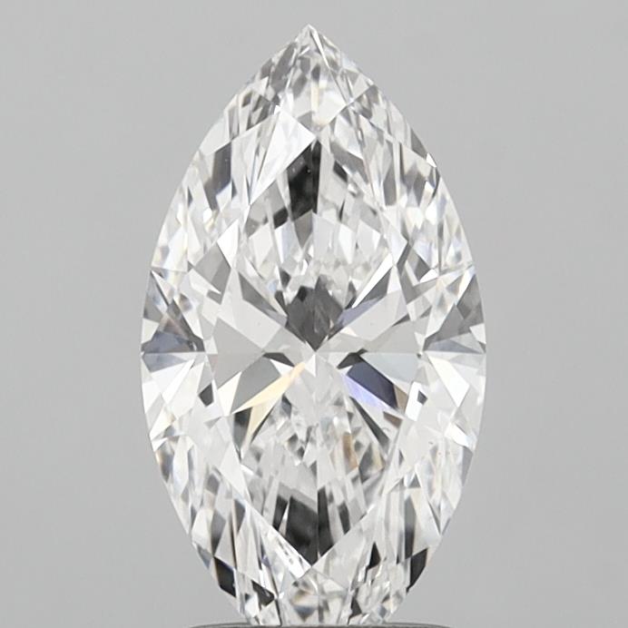 1.54 Carat Marquise Shaped, Ideal Cut, D Color, VS1 Clarity, IGI Certified Lab Grown Diamond