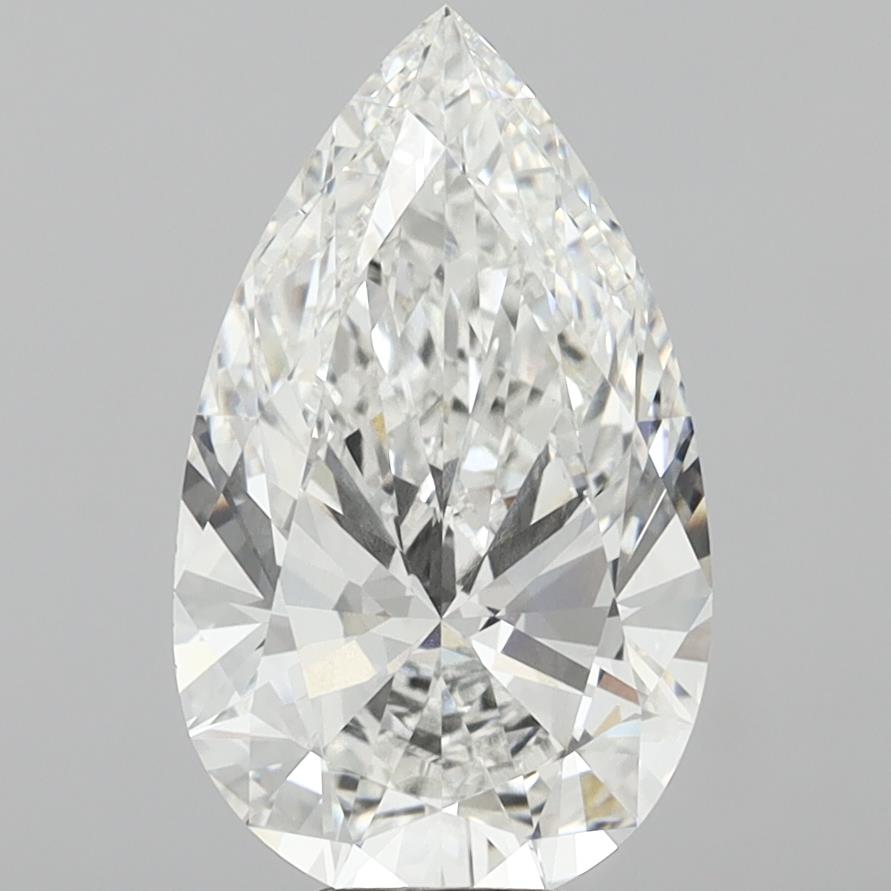 8.10 Carat Pear Shaped, Ideal Cut, E Color, VVS2 Clarity, IGI Certified Lab Grown Diamond
