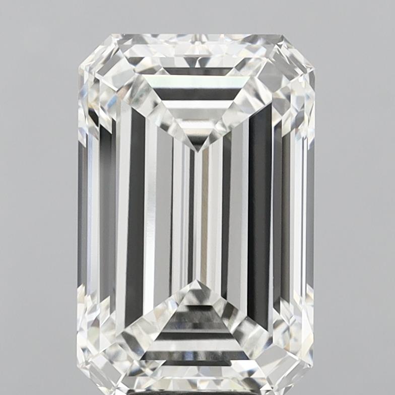 8.08 Carat Emerald Shaped, Ideal Cut, F Color, VVS2 Clarity, IGI Certified Lab Grown Diamond