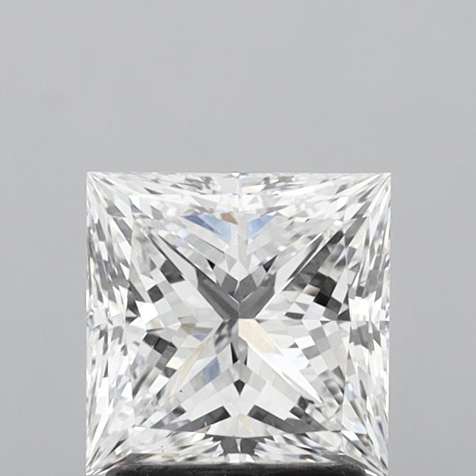 2.03 Carat Princess Shaped, Ideal Cut, E Color, VS1 Clarity, IGI Certified Lab Grown Diamond