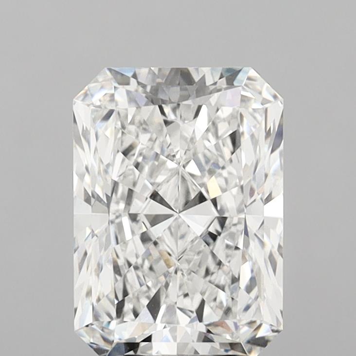 5.04 Carat Radiant Shaped, Ideal Cut, E Color, VVS2 Clarity, IGI Certified Lab Grown Diamond