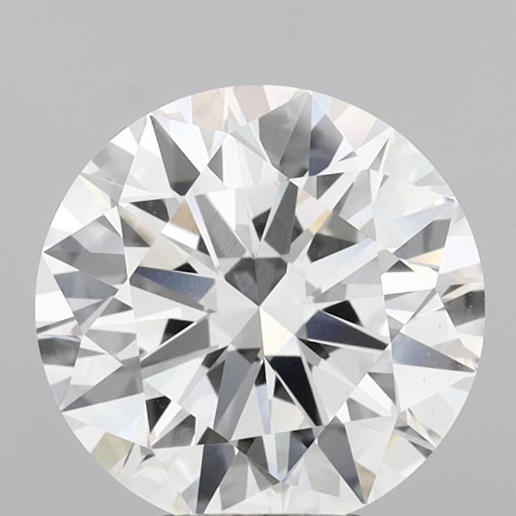 4.07 Carat Round Shaped, Ideal Cut, F Color, VVS2 Clarity, IGI Certified Lab Grown Diamond