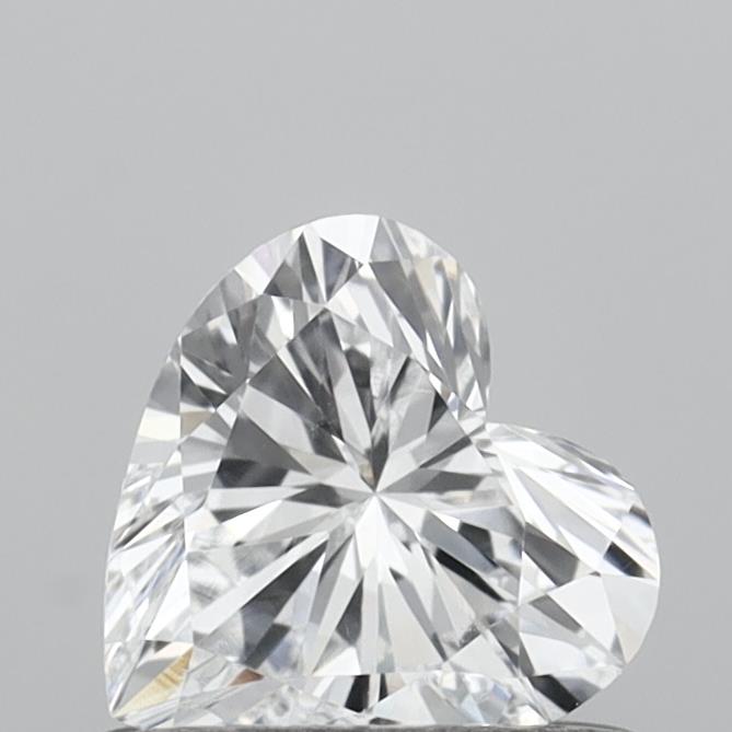0.52 Carat Heart Shaped, Very Good Cut, D Color, VVS2 Clarity, IGI Certified Lab Grown Diamond