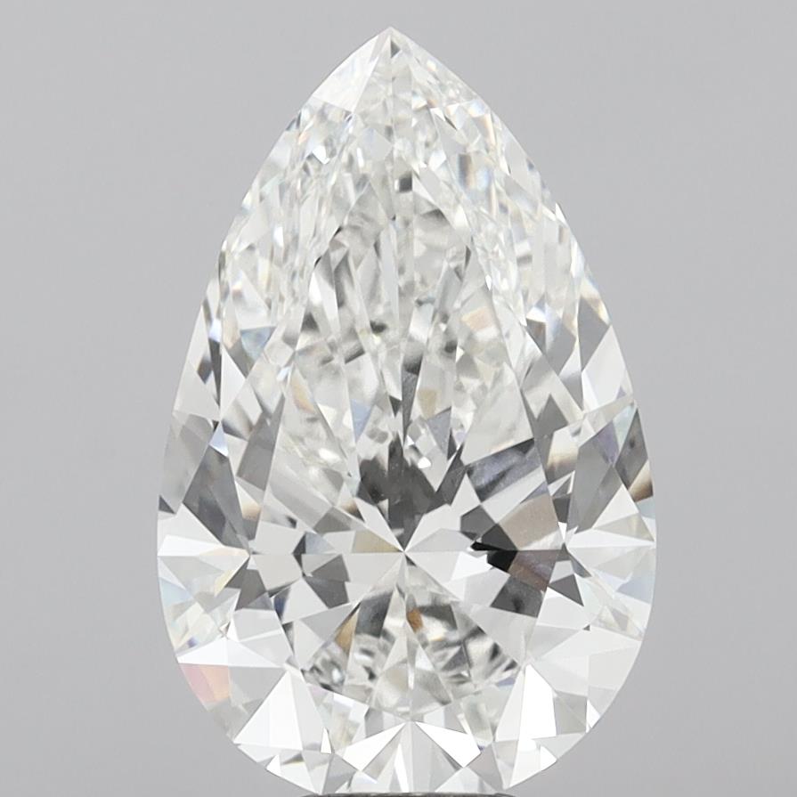 9.02 Carat Pear Shaped, Ideal Cut, F Color, VVS2 Clarity, IGI Certified Lab Grown Diamond
