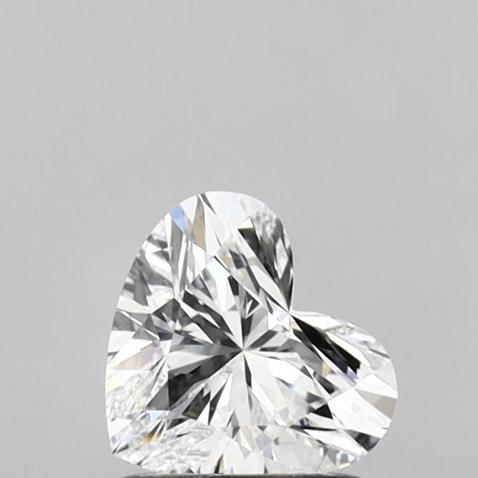 0.96 Carat Heart Shaped, Ideal Cut, D Color, VVS1 Clarity, IGI Certified Lab Grown Diamond