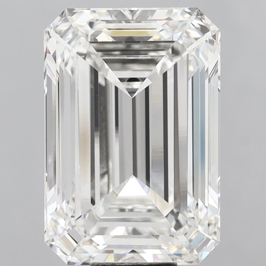 16.02 Carat Emerald Shaped, Ideal Cut, F Color, VVS2 Clarity, IGI Certified Lab Grown Diamond