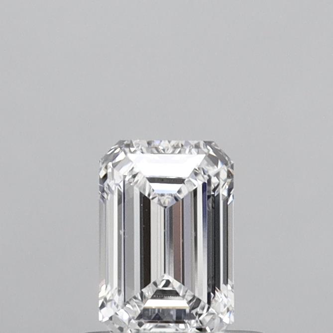 0.63 Carat Emerald Shaped, Ideal Cut, D Color, VVS1 Clarity, IGI Certified Lab Grown Diamond